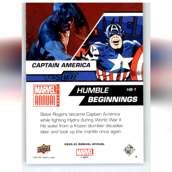 Captain America Trading Card🦸 Marvel Universe 🔥 - Picture 2 of 2